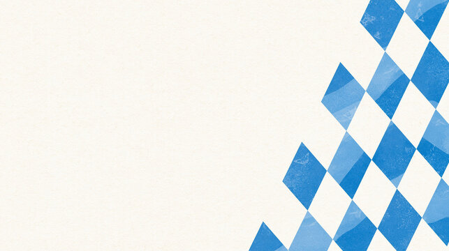 Bavarian Oktoberfest Diamond Pattern Background with Copy Space
