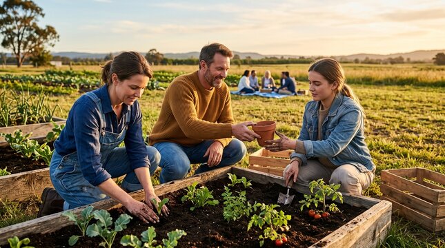 Residents tend a shrinking shared garden near development