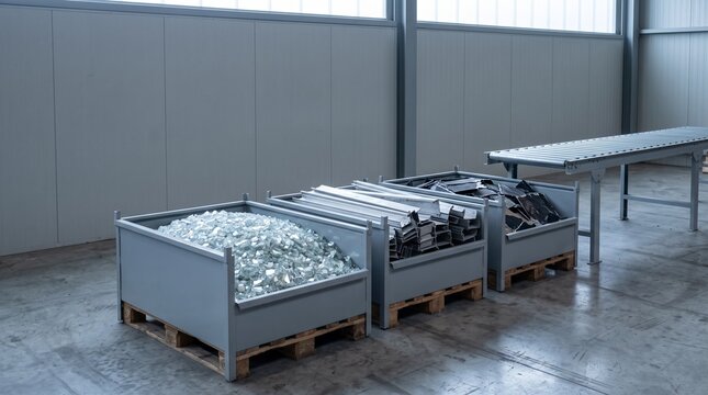 Recovered solar materials await circular reuse
