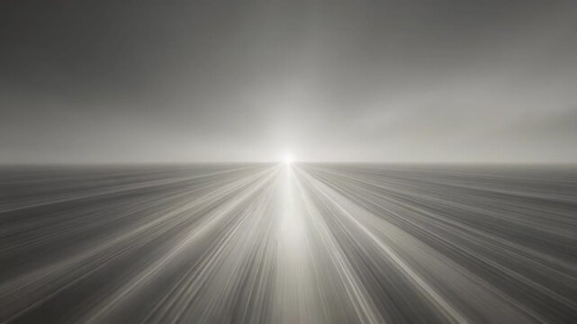 Abstract horizon with bright light and dynamic streaks creating depth