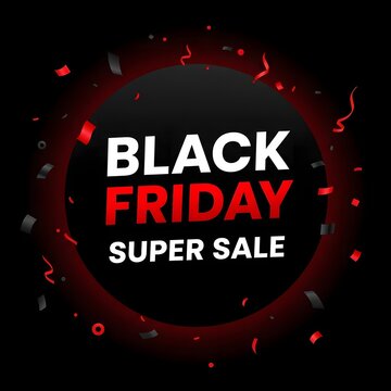 Black friday super sale digital explosion effect