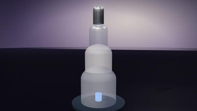 Exploded view of the containment barrier layers around a reactor core view 1