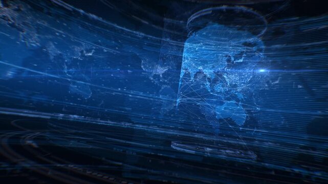 Sapphire Network Earth. Video in Loop.