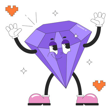 Dimond Retro PNG File On Transparent Background