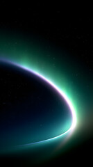 Obraz premium Aurora Borealis Glowing Arc Horizon Overlay