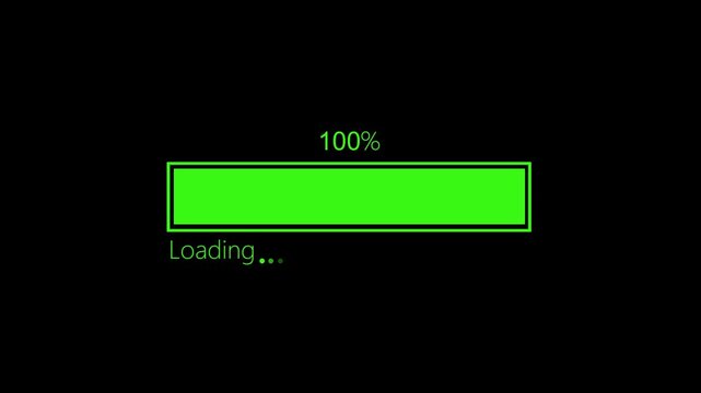 Simple loading bar process in progress and waiting for completion animation