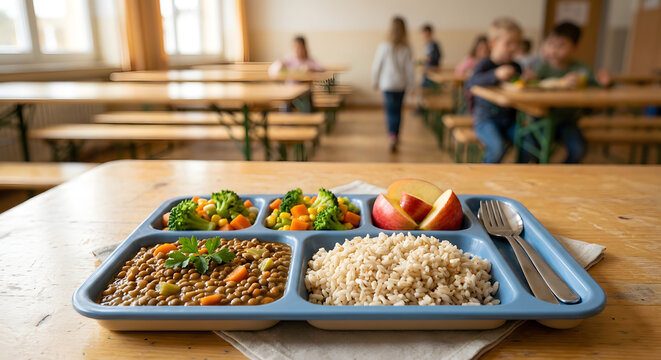 Pflanzenbetontes Schulessen mit H&uuml;lsenfr&uuml;chten