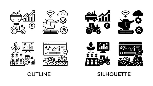 Smart Farming Icons Set