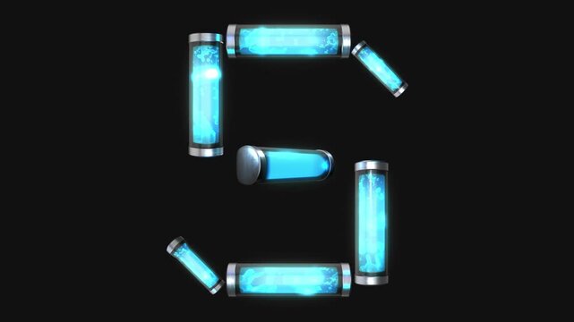 A drag and drop overlay letter that is made up from animated glowing neon liquid tubes that pulsate and rotate.
