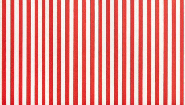 Vertical alternating red and white stripes form a repetitive and bold pattern, creating visual rhythm and contrast