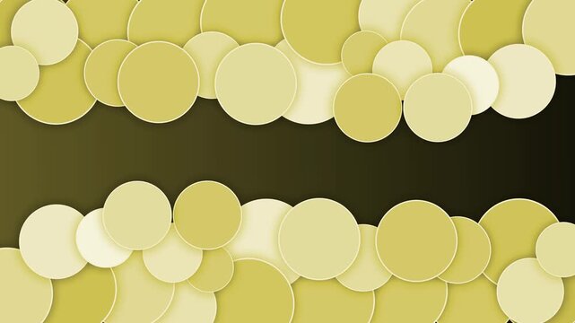Background overlapping circles forming two horizontal bands minimal abstract geometric pattern animation