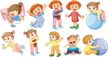 Fototapeta premium set of children