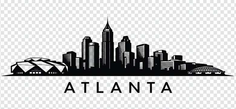 Atlanta city skyline silhouette vector illustration