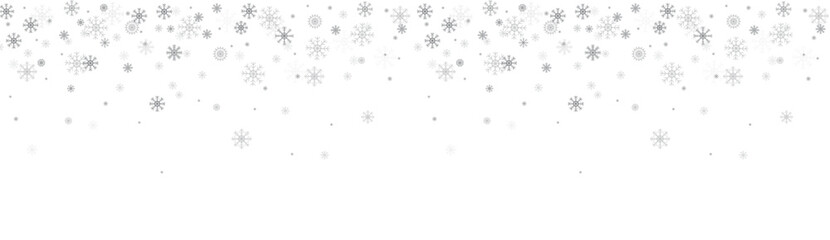 Fototapeta premium Christmas Background with Falling Snow and Glowing Snowflakes