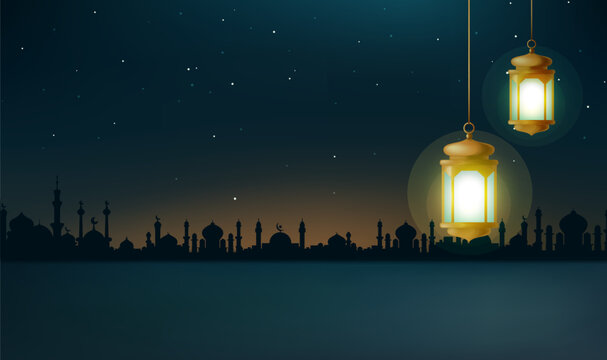 mosque at night
