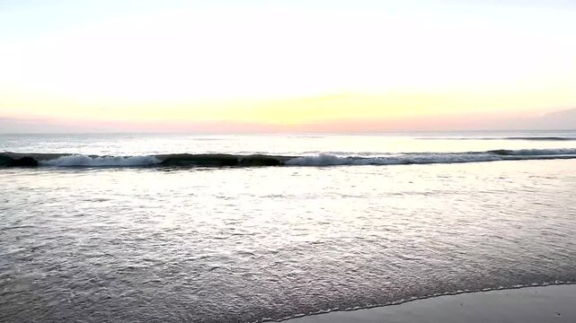 A sunrise occurs over the Atlantic Ocean in Corolla North Carolina.