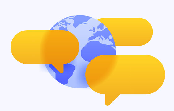 World communication and global network vector icon