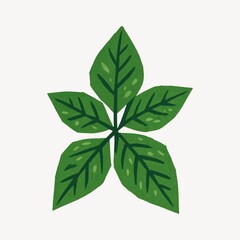 Fototapeta premium Vibrant green botanical illustration.