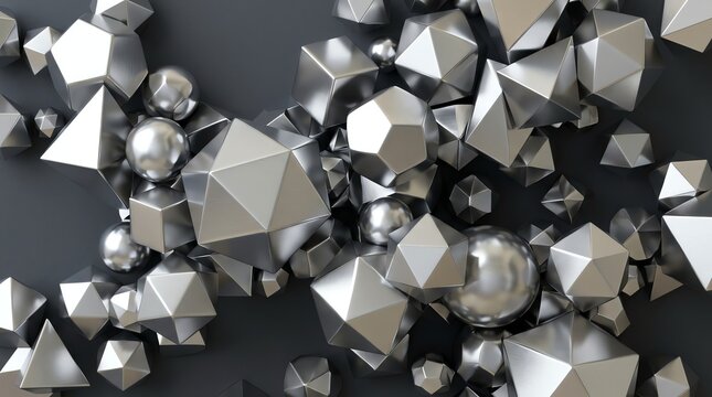 Metallic textures background 3d shape wallpaper