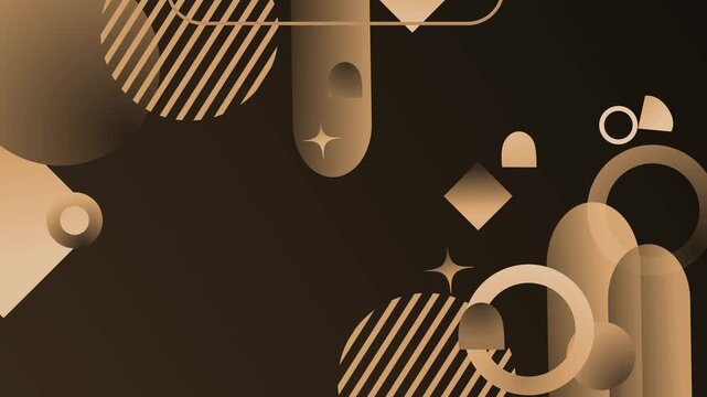 Abstract geometric background shapes circles stripes and gradients animation