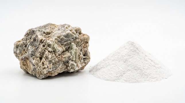 A realistic collection of lithium materials featuring spodumene, lepidolite, lithium-bearing pegmatite, crushed ore, mineral concentrate, lithium carbonate, lithium hydroxide, refined lithium metal, p