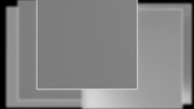 Abstract minimal motion graphics featuring shifting rectangular frames with soft gradient color transitions.