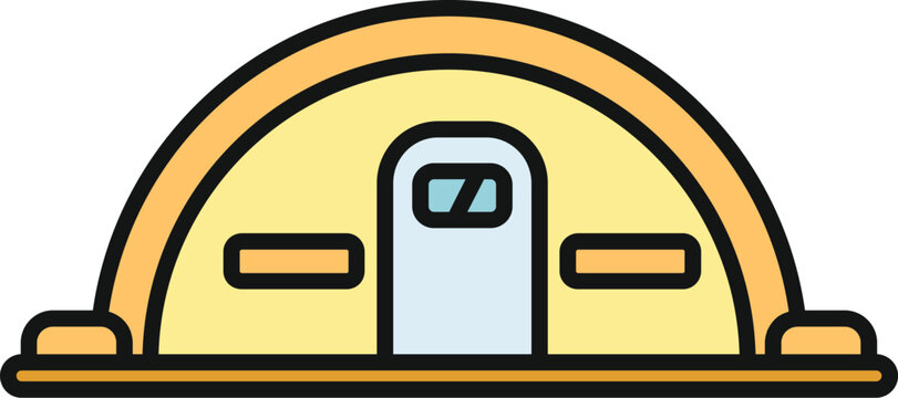 Quonset hut style hangar building providing shelter and storage