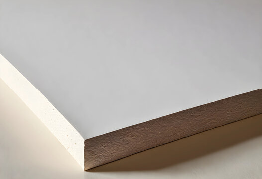 Construction material and building supplies, gypsum board or drywall sheet with textured edge for interior wall installation