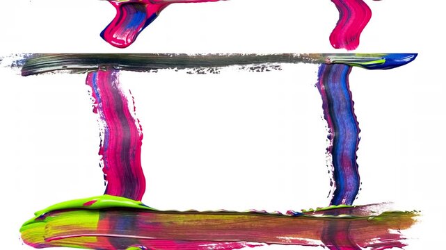 Abstract neon brush stroke transition effect.