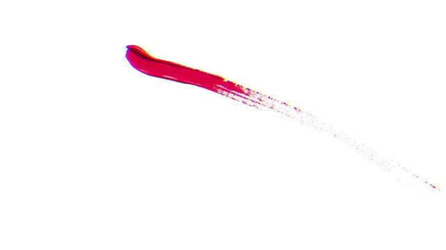 Dynamic Brush Strokes and Paint Splatter Transitions on White Background.