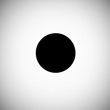 A stark, circular black void consumes the center of a brilliant white field, symbolizing profound emptiness, loss, and the nature of nothingness ,space ,backdrop ,nothingness