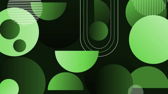 Abstract geometric circles composition background animation