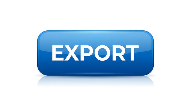 Modern export button with blue background
