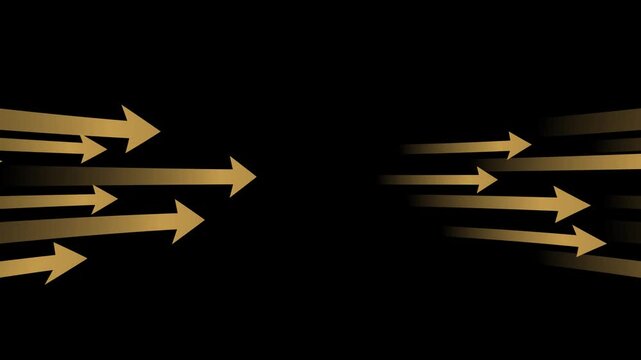 Arrows streaking from left toward right background animation