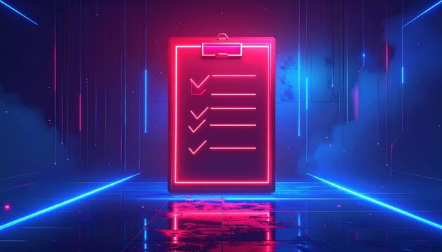 Glowing Neon Open Sign with Futuristic Blue Light, Digital Technology Design and Vibrant Luminous Backdrop for Business and Modern Concept Art