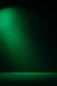 Fundo preto com luz verde