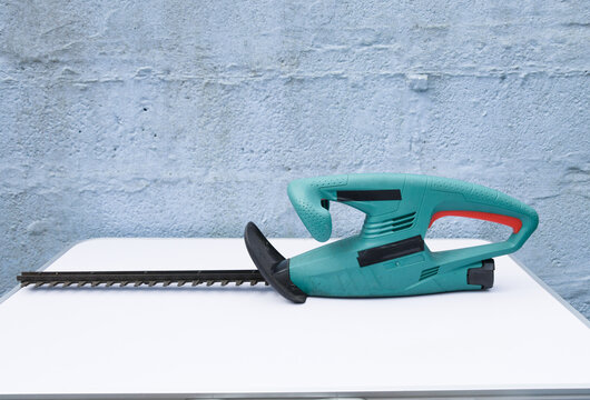 Hedge Cutter Garden Power Tool &ndash; Close-Up Gardening and Landscaping Image