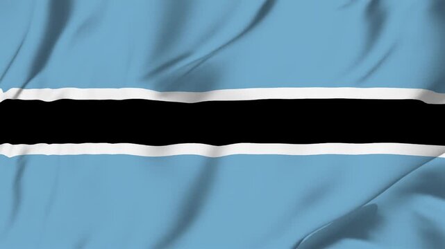 Botswana country flag waving looping seamless with fabric texture for sport nation identity background