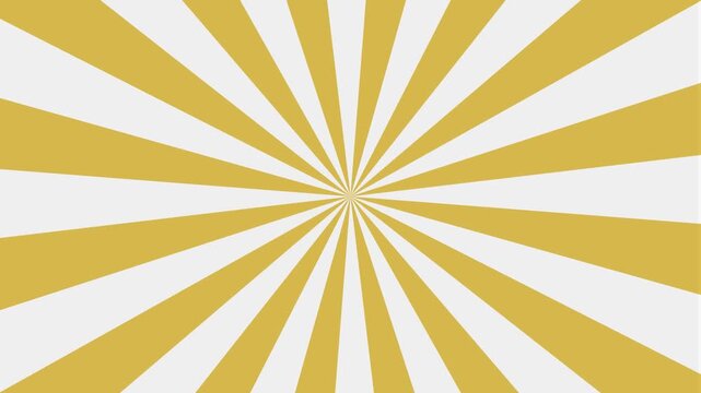 Yellow and White Sunburst Radial Rays Rotating Background Video