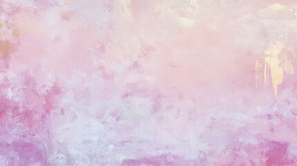 Fototapeta premium Pink and white abstract oil painting texture background with gold brush strokes