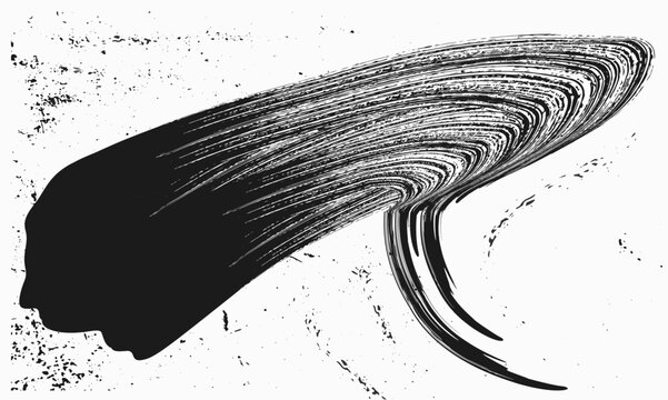 Hand-drawn grainy red brush strokes with a spray texture. Thick, rough brushstroke texture. Distressed grunge banner featuring thick zigzag lines. Trendy black spray paint effect vector.eps