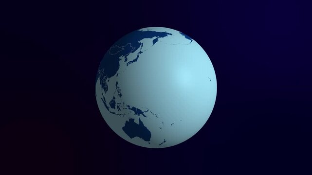 3D glossy Planet Earth Rotation Animation. World map with borders of all countries. Location Morocco on the globe. Outline. Flag of Morocco. Satellite. Globe. 4K. Animated Video