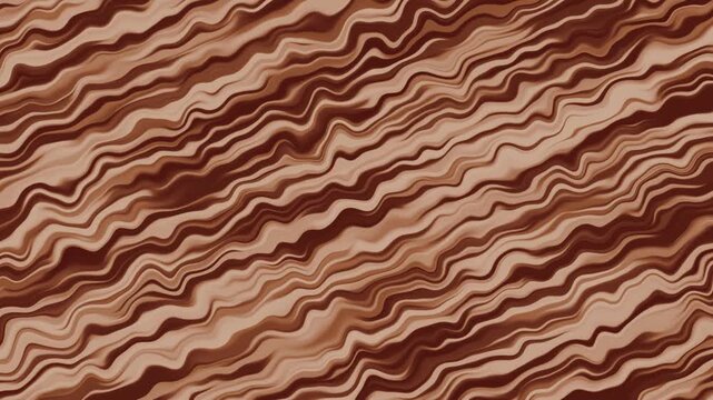 Soft Cream And Brown Subtle Liquid Wave Flowing Abstract Background Motion Video