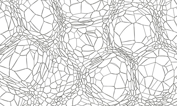 Contour mosaic. Abstract background with triangle pattern with transparent background. Polygon pattern low poly triangle shape. Vector geometric mesh cellular grid. Сrystalline voronoi structure