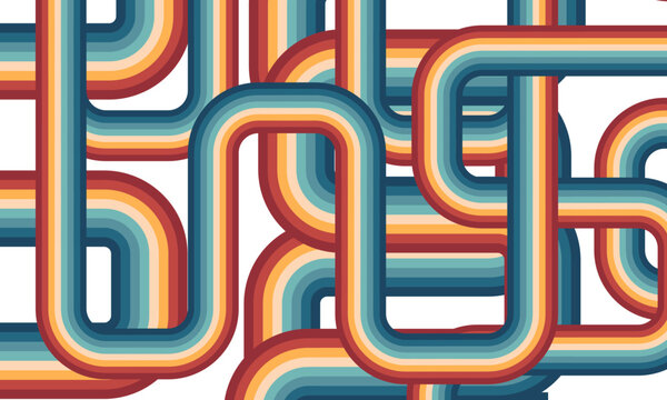 Vintage Stripes, Posters, Banner Samples, Retro Colors from the 1970s 1980s, 70s, 80s, 90s. retro vintage 70s style stripes on transparent background poster lines. shapes vector design graphic 1980s