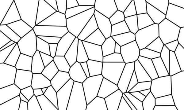 Contour mosaic. Abstract background with triangle pattern with transparent background. Polygon pattern low poly triangle shape. Vector geometric mesh cellular grid. Сrystalline voronoi structure