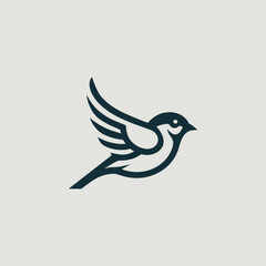 Fototapeta premium Flying bird logo vector
