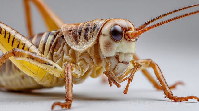 macro of a cricket's tympanum ear detail