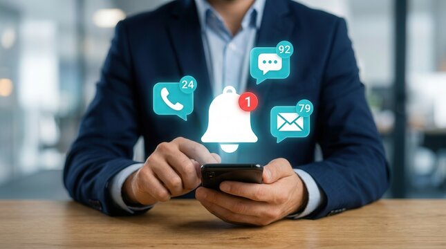 Smartphone screen displaying social media communication and real time user interaction via digital notifications.