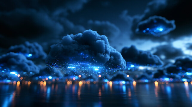 Cloud Computing and Big Data Digital Technology Concept